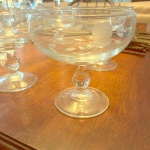 Princess house crystal desert cups